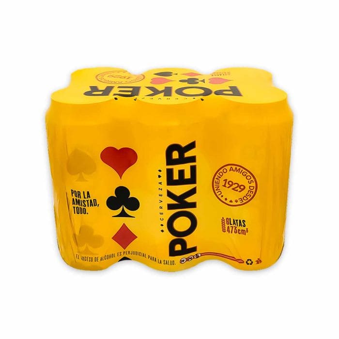 CERVEZA POKER LATA 473 CM X 6 UNDS (SIXPACK)