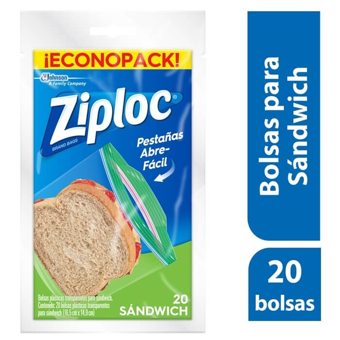 BOLSAS ZIPLOC SANDWICHE*20U