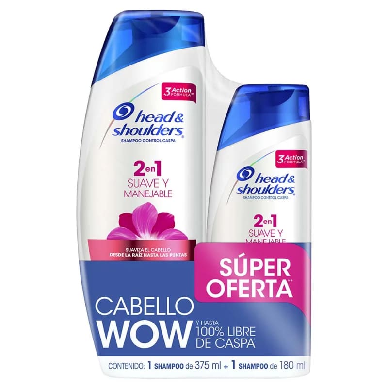 SHAM H Y S SUAVE Y MANEJA*375+180ML