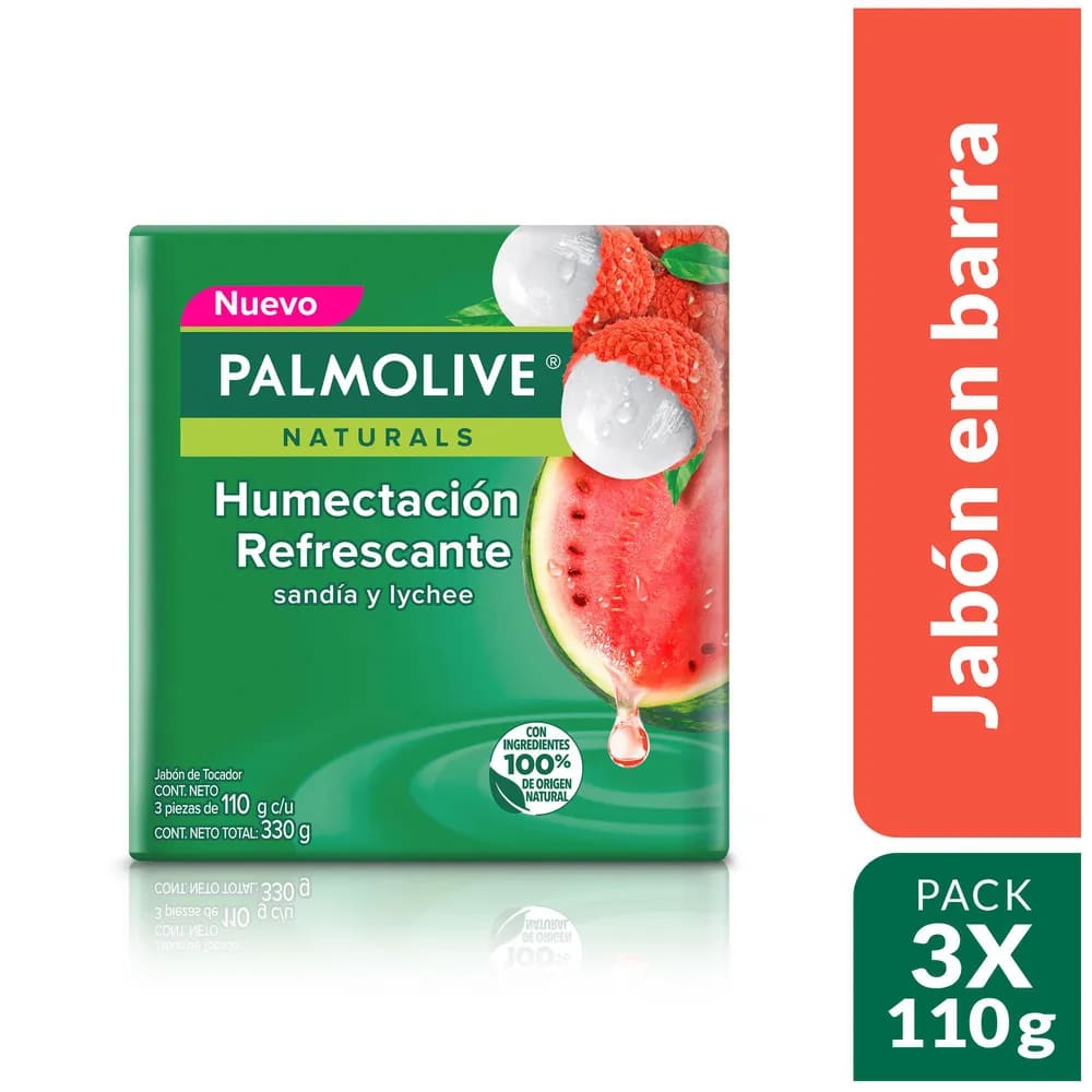 JABON BAÑO PALMOL SANDIA/LYCHE 110G*3U