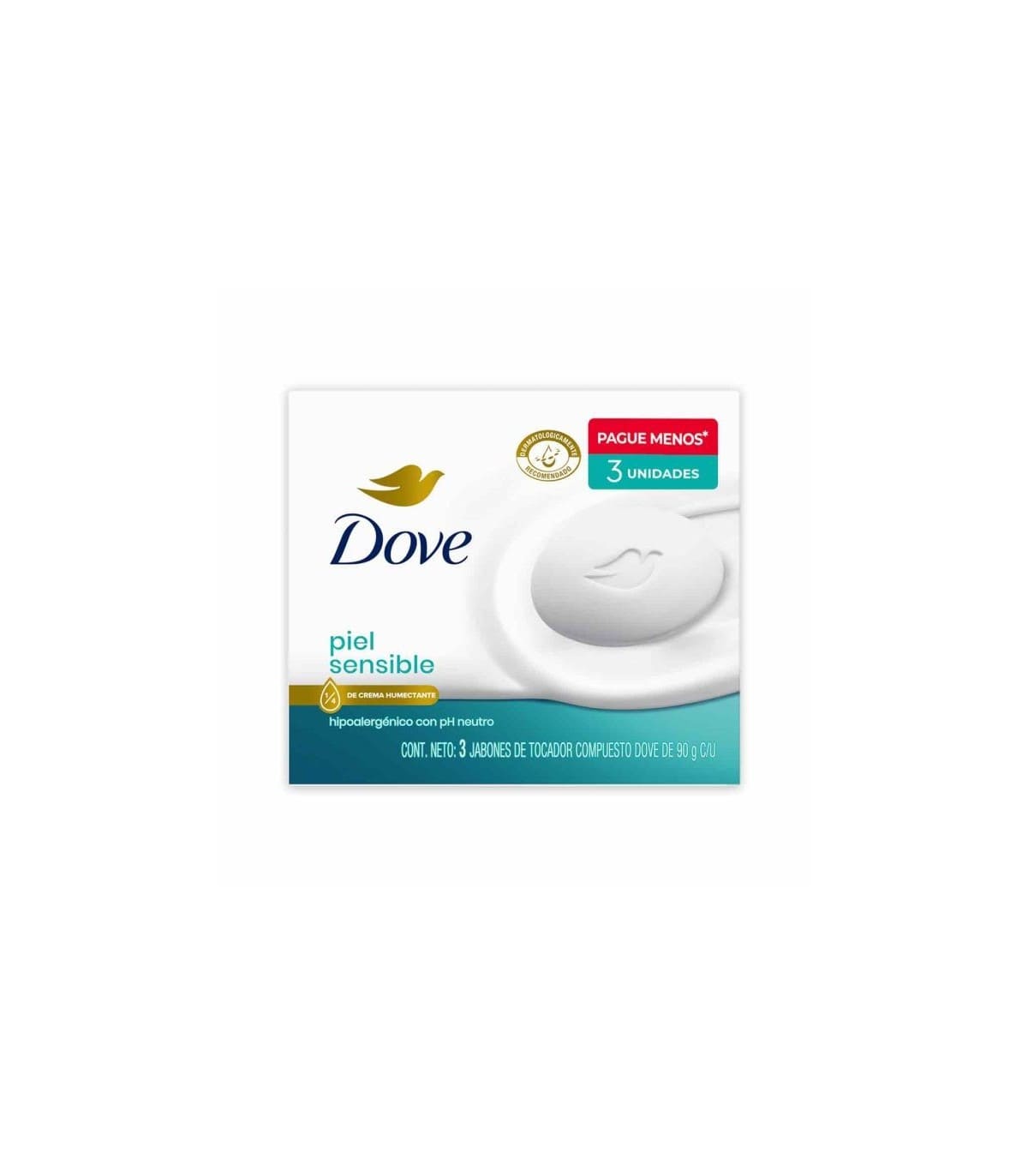 JABON BAÑO DOVE PIEL SENSIBLE*3*90G