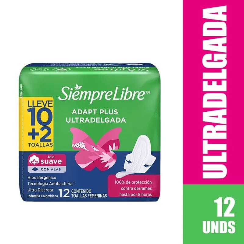 TOALLA STAYFREE ADAP PLUS ULTRAD 10+2U X 2 UNDS