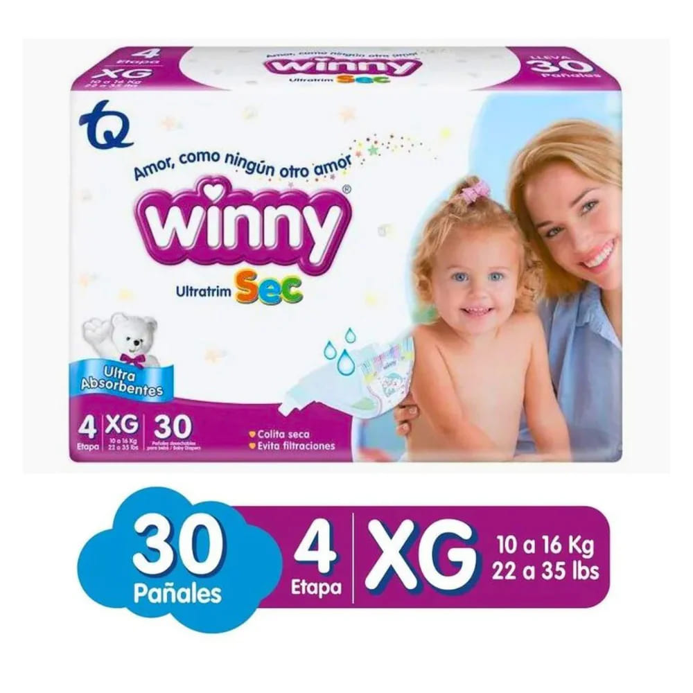 PAÑAL WINNY ULT/SEC ET 4 30