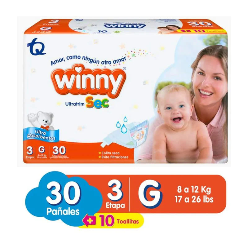 PAÑAL WINNY ULT/SEC ET/3 30