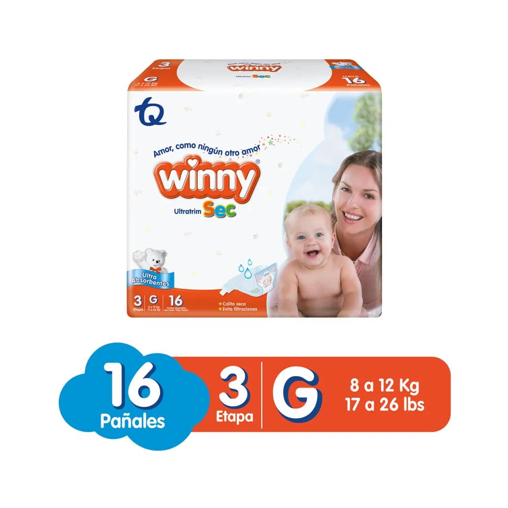 PAÑAL WINNY ULT/SEC ET/3 16