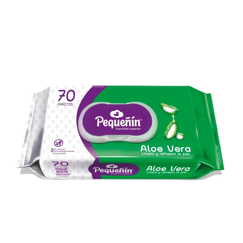 TOALLA HUMEDAS PEQUEÃ‘IN ALOE 70UN X 70 UNDS