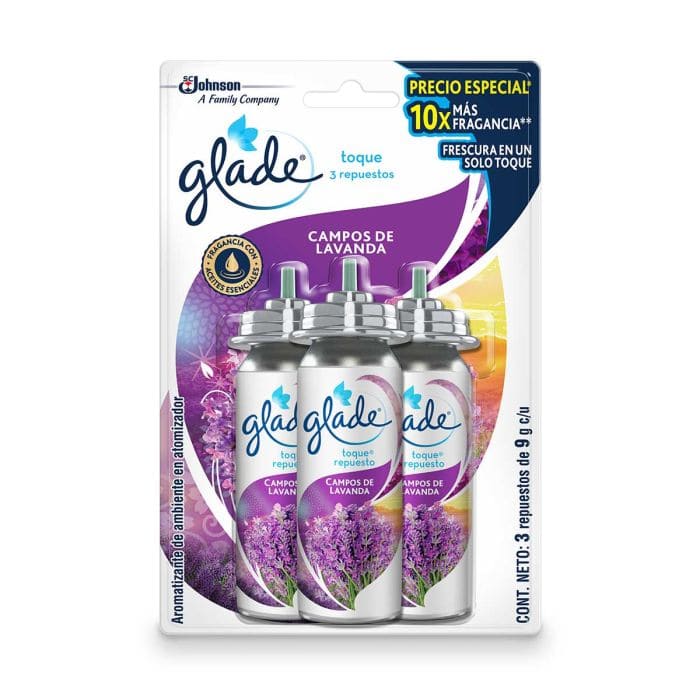 AMBIENTADOR GLADE TOQUE LAVAND*3
