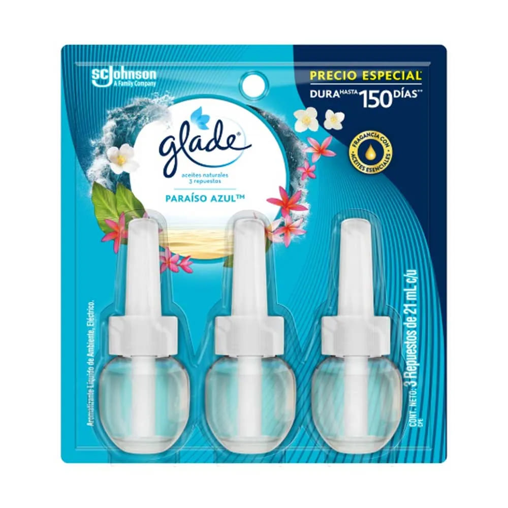 AMBIENTADOR GLADE ACEI PARA/AZUL*3U