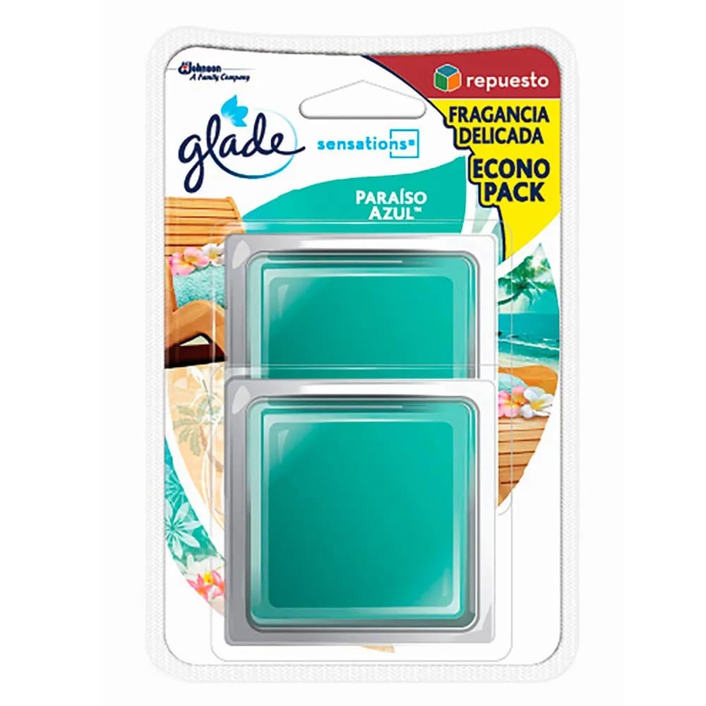 AMBIENTADOR GLADE GEL FRUTO ROJO 2 X 8 GR