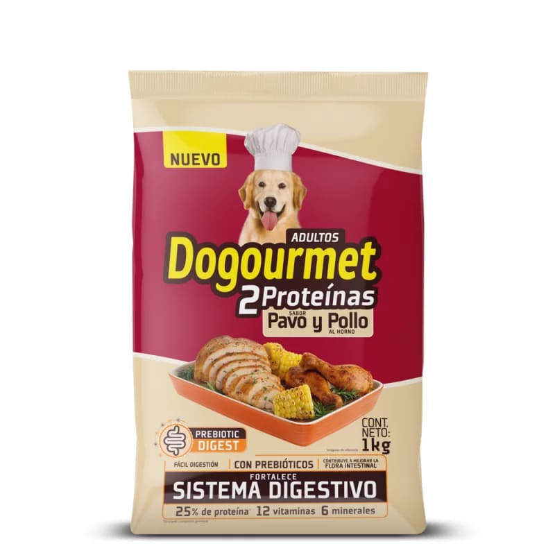 CUIDO DOGOURMET 2 PROT POLL/PAVO*1KG