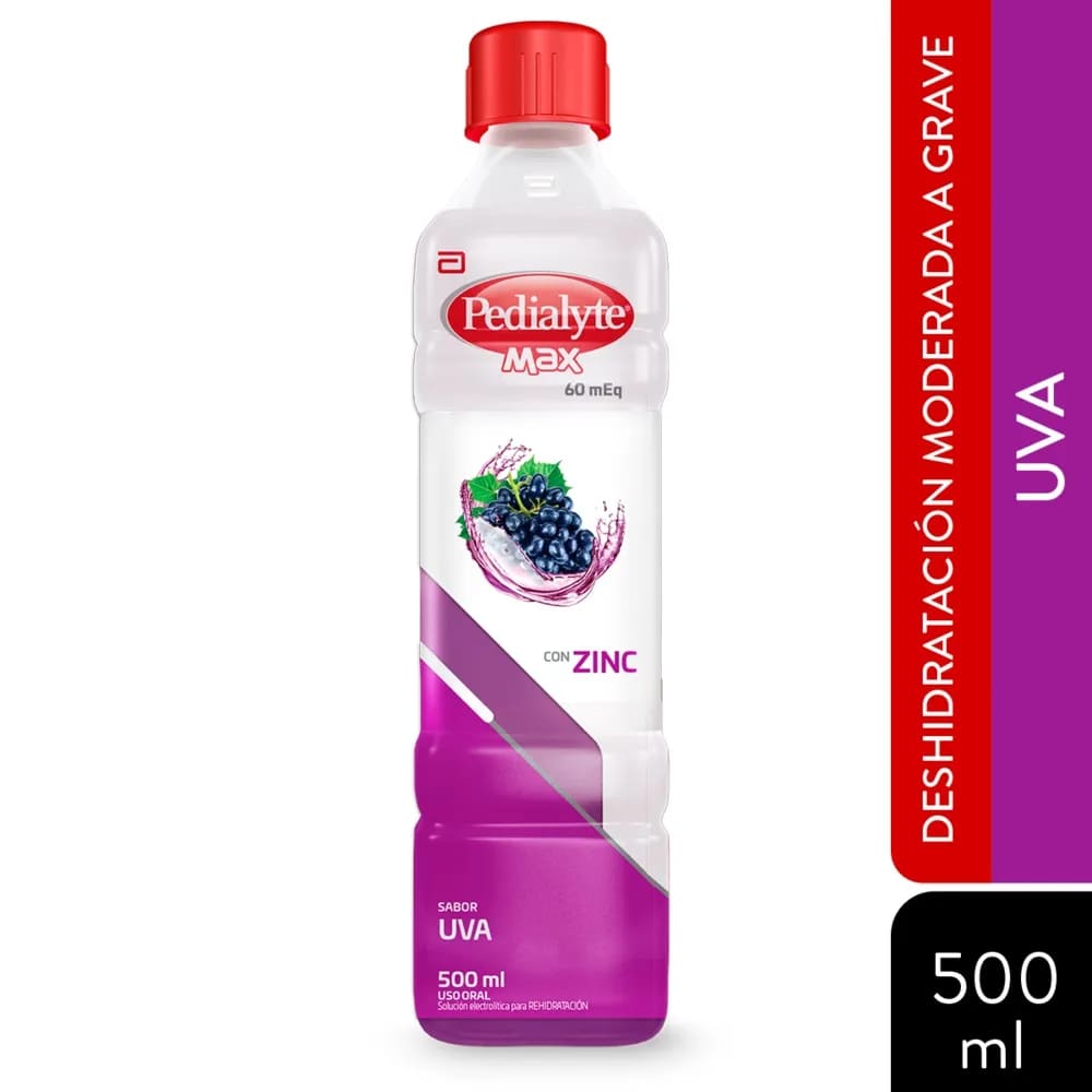 SUERO PEDIALYTE MAX UVA X 500 ML