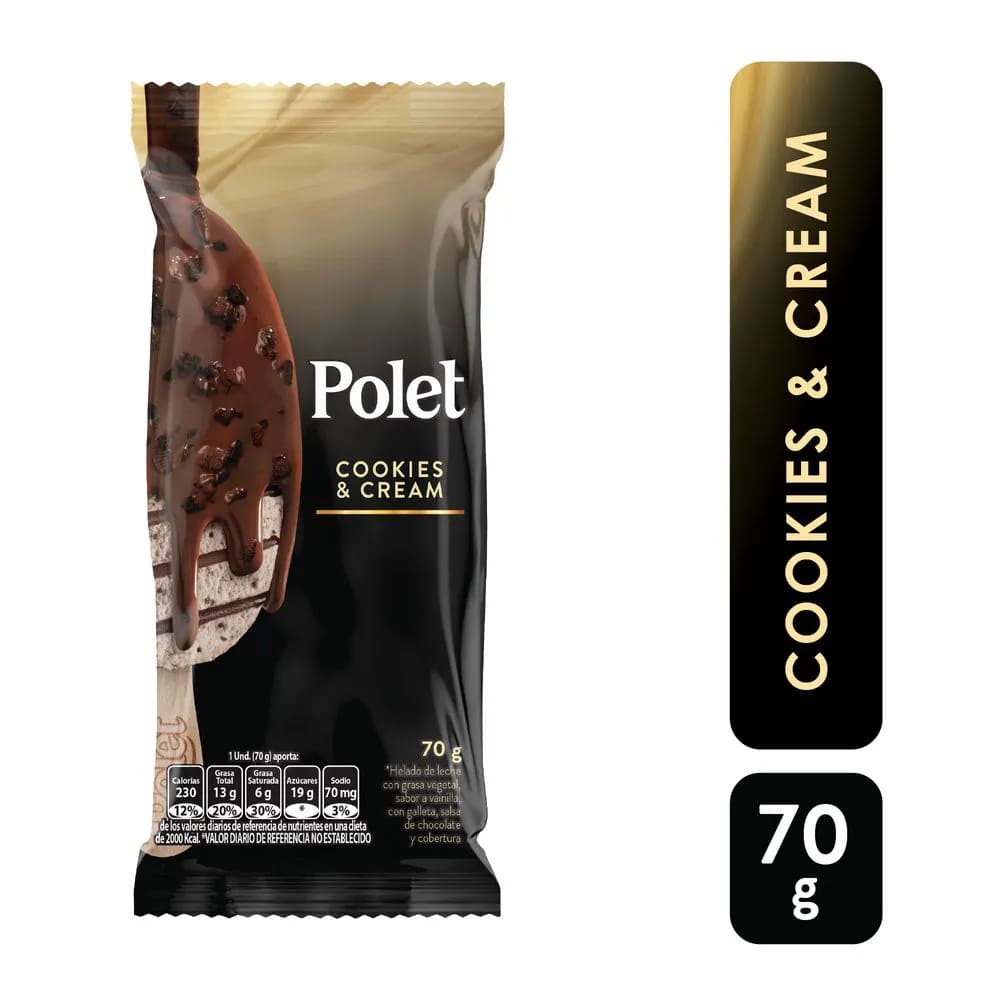 PALETA POLET COOKIES AND CREAM*70G