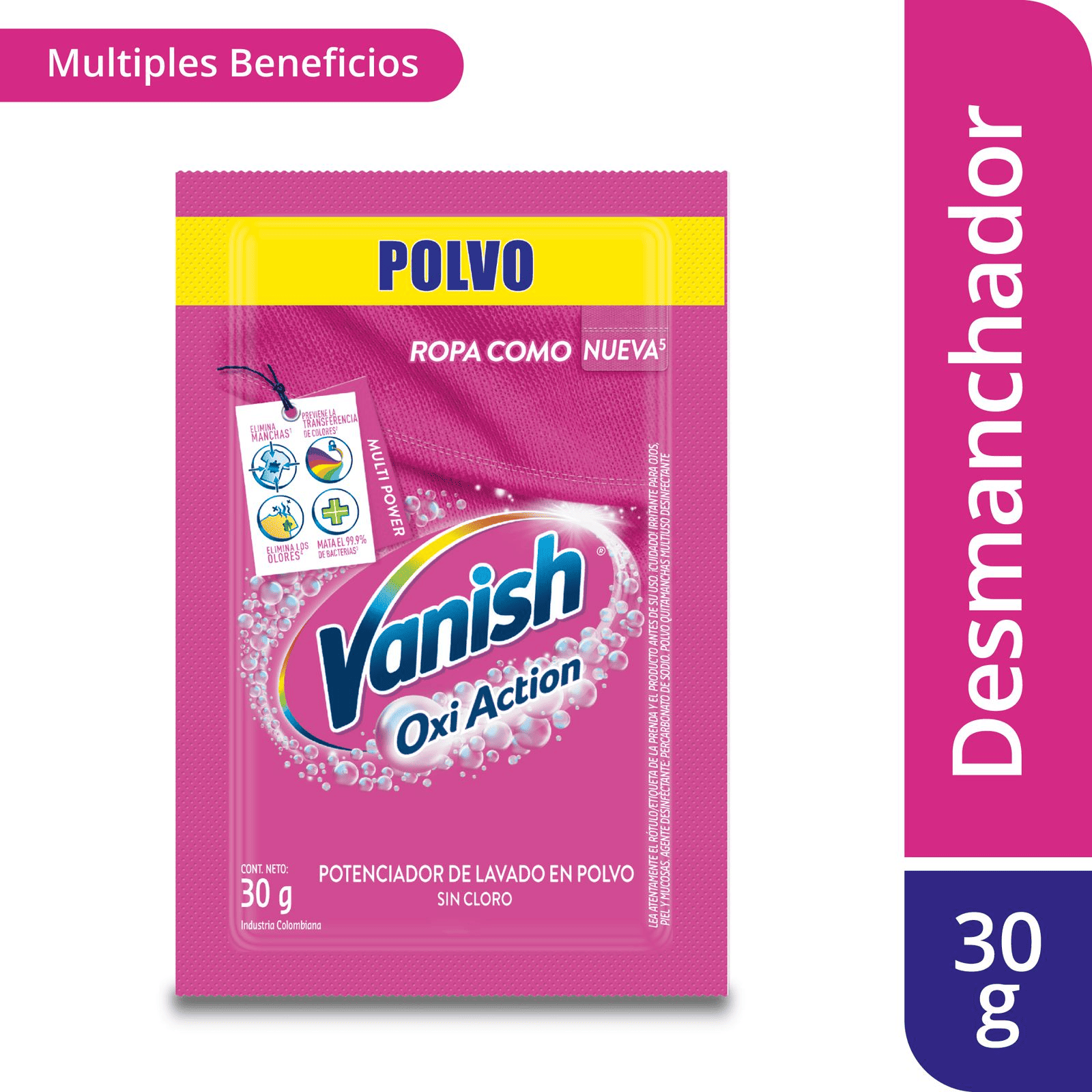 VANISH QUITA MANCHA ROSA 30 G X 30 GR