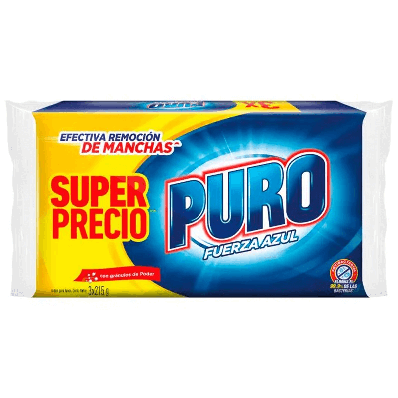 JABON PURO FUERZA AZUL*3*215G