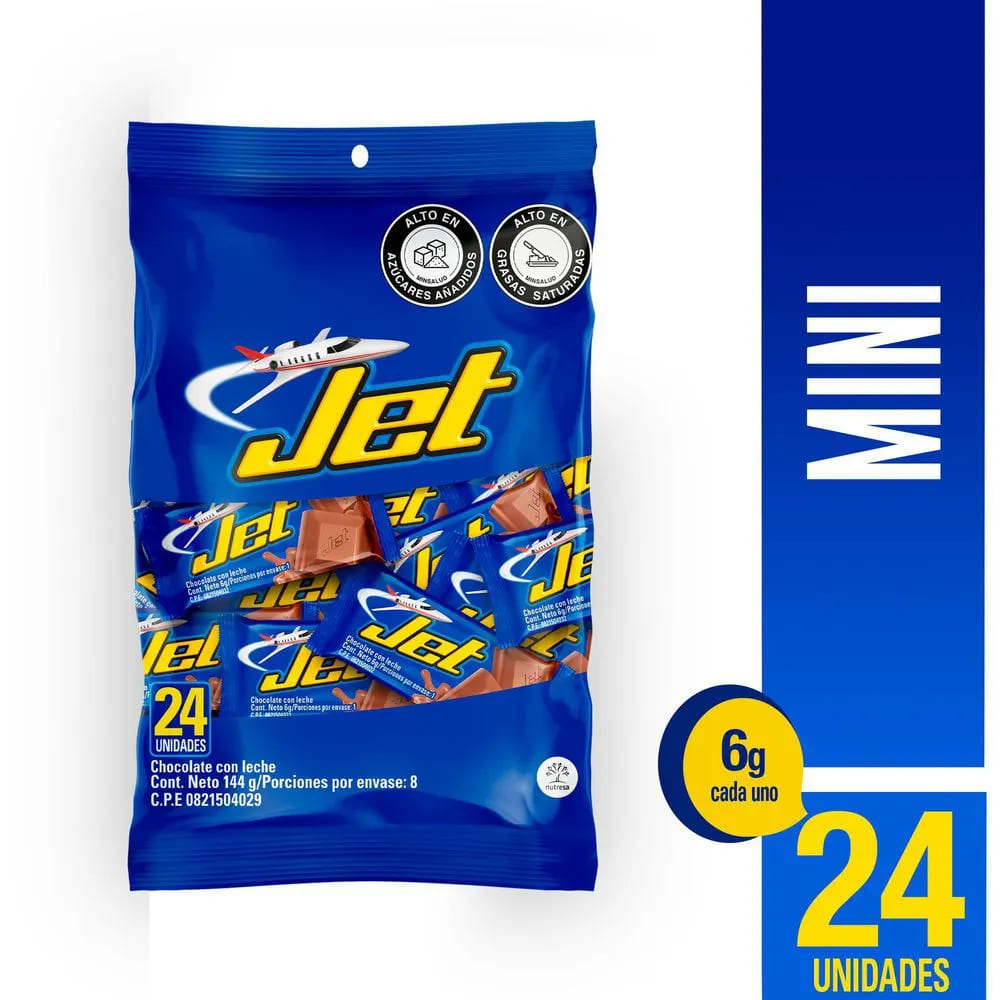 CHOCOLATINA MINI JET LECHE*24*6G