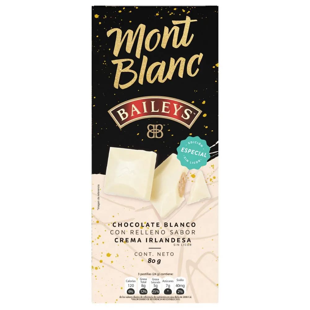 CHOCOLA MONTBLANC BAILEYS BLANCO*80G