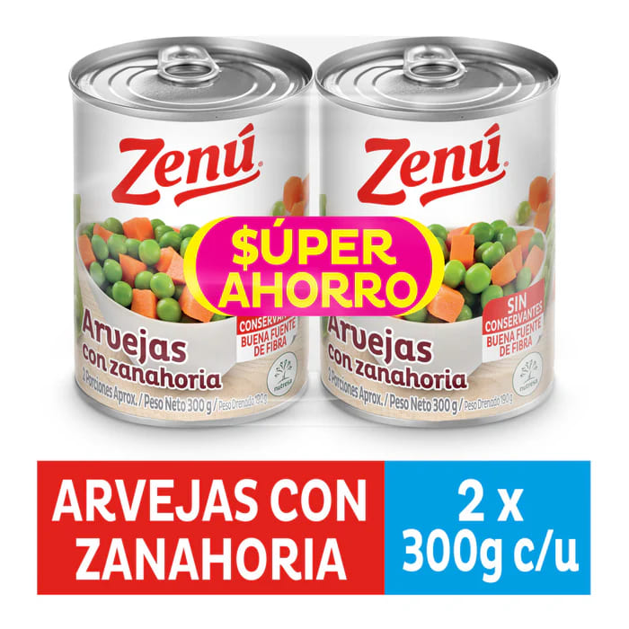 ARVEJA ZANAH ZENU*300G*2U