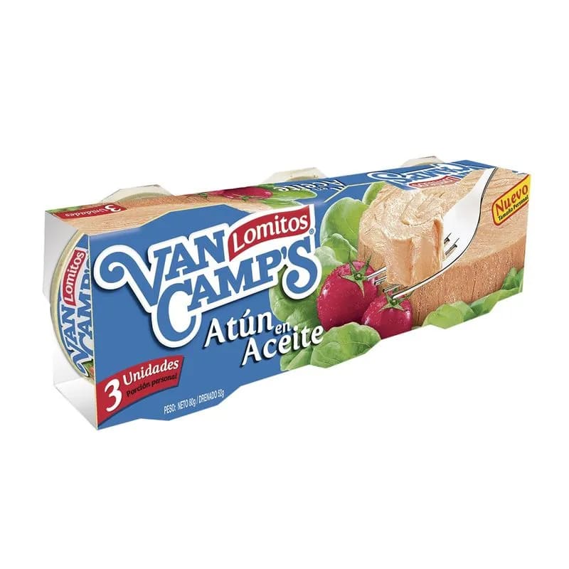 ATUN VANCAMPS EN ACEITE X 80 GR X 3 UNDS