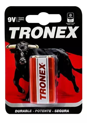 PILAS TRONEX CUADRADA 9V * 1