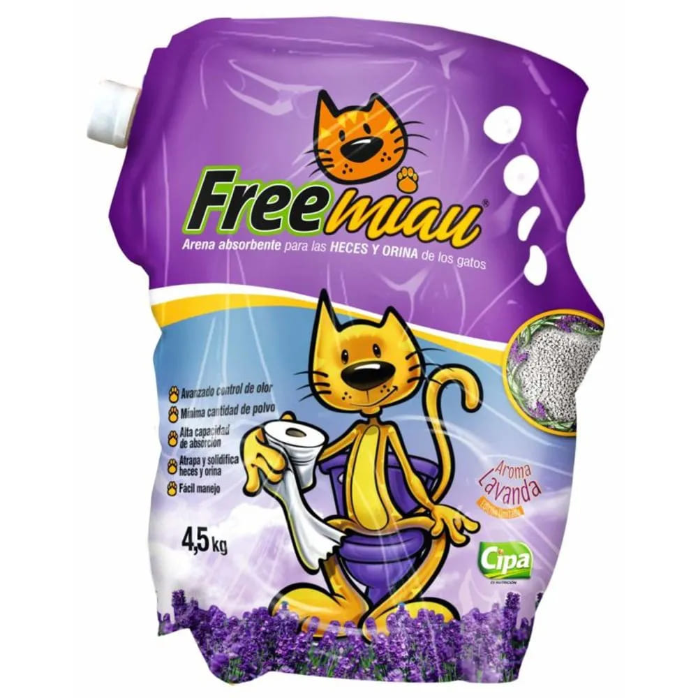 ARENA FREEMIAU LAVANDA GATOS 4.5KG